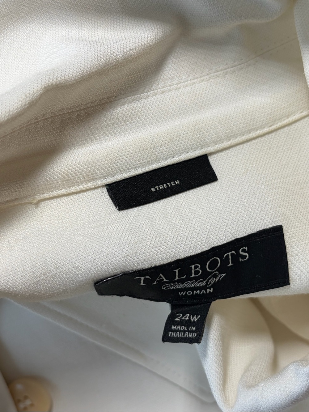 Talbots White Lightweight Drawstring Jacket - Picture 6 of 13
